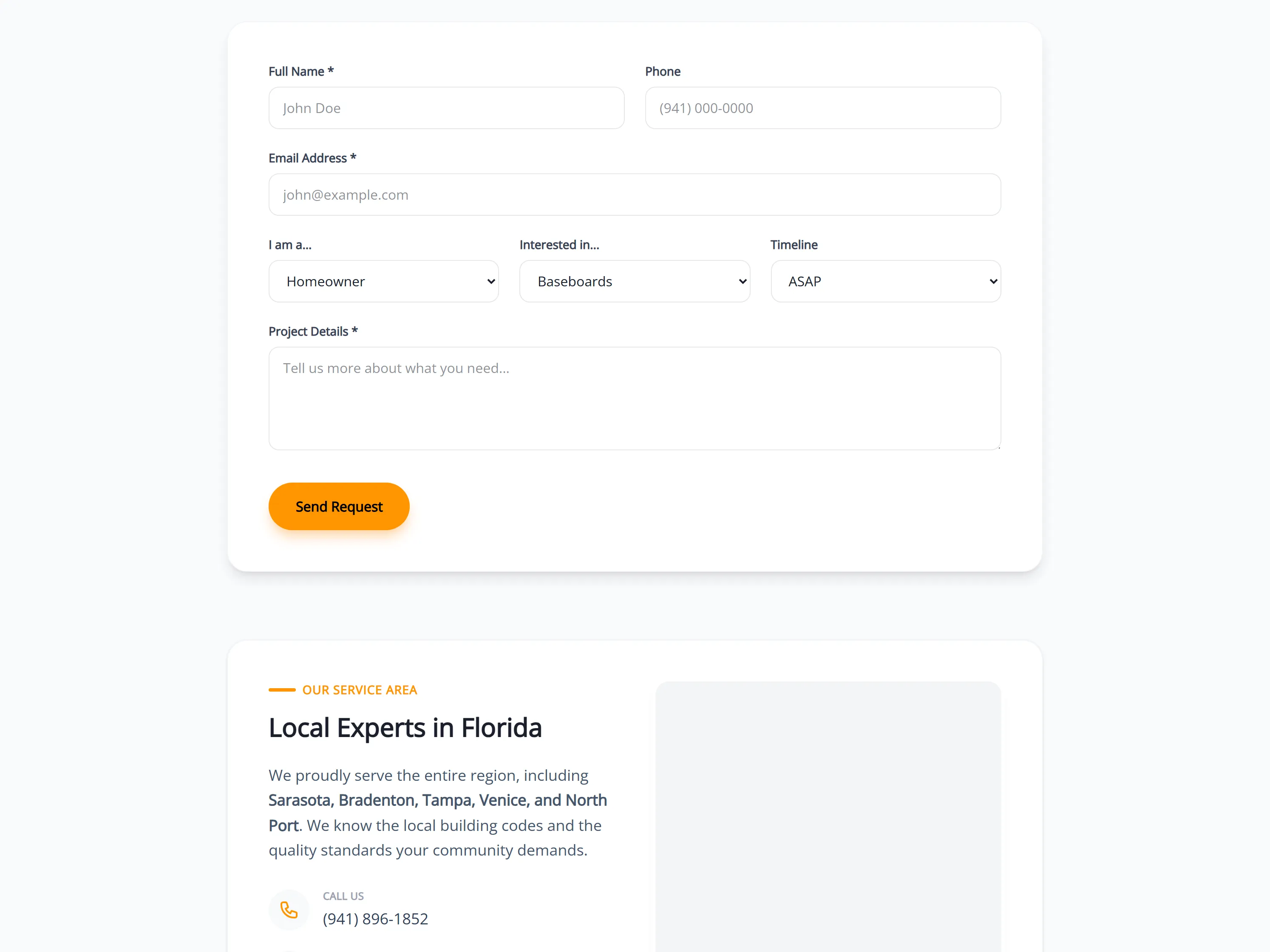 Formulario de contacto que califica al cliente
